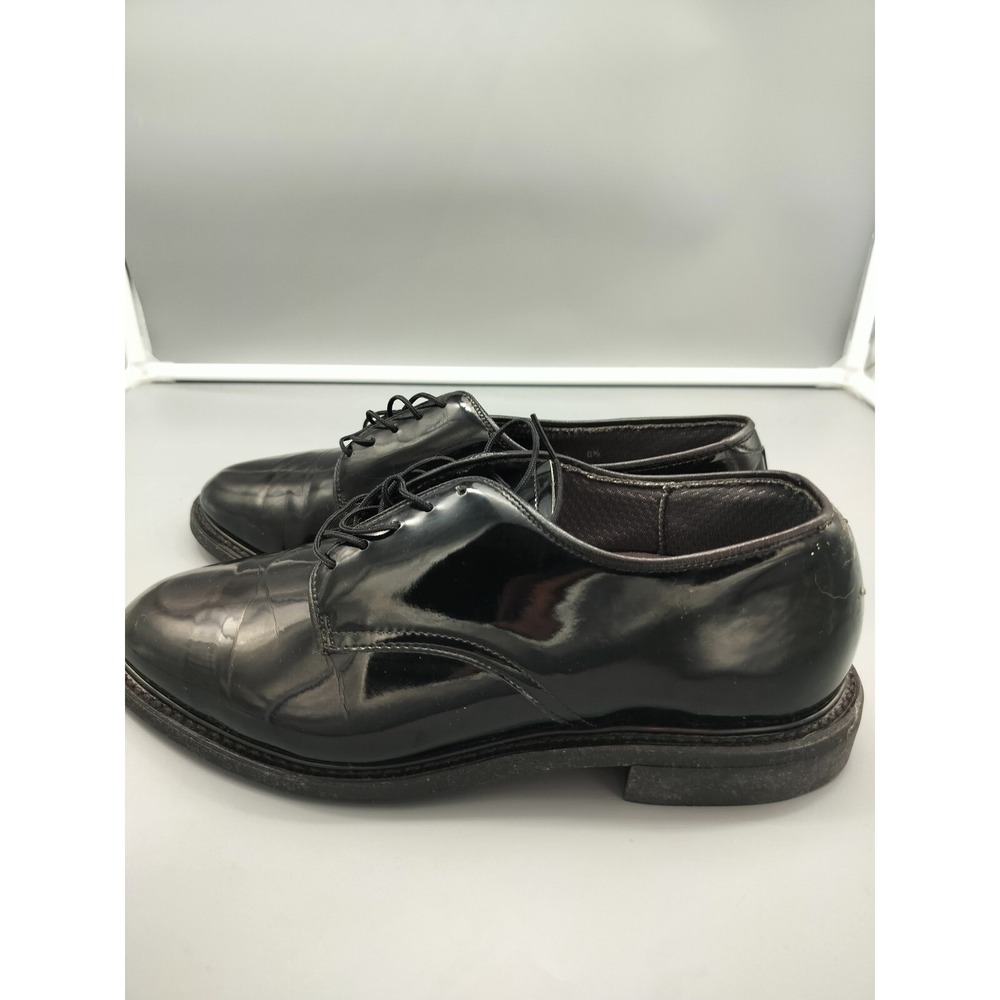 Capps Oxford Dress Shoes Vibram Sole Oil Resistant Mens 8.5 Black Made in USA